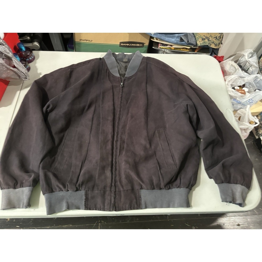 Sette Ponti Bomber Jacket Men's Black Size L Y2K